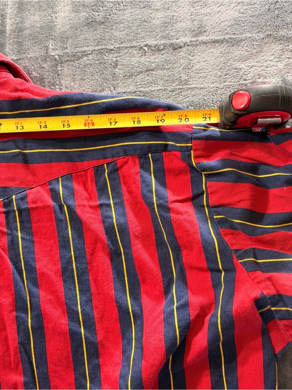 Wrangler Red Navy Striped snap - down Shirt - Picture 12 of 12